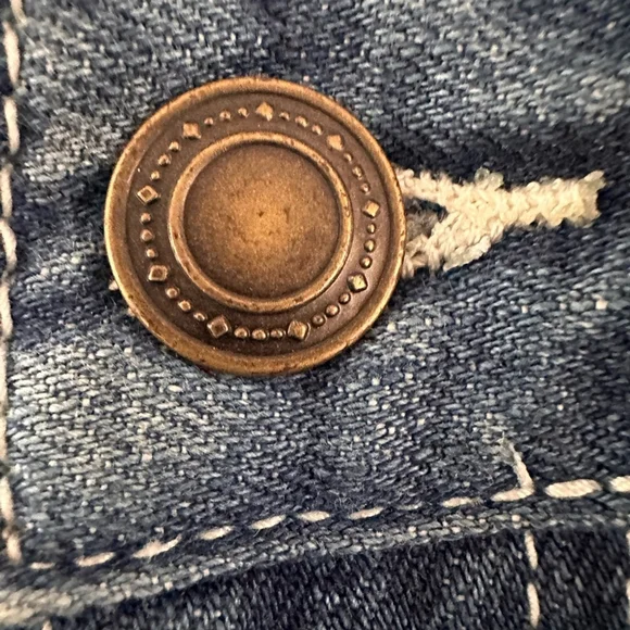 Free People Sweet Surrender Lace Inset High Rise Jean Shorts Size 27 - Picture 5 of 10